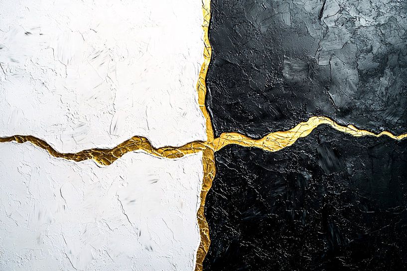 Abstraktes Design mit goldenen Details von Art & Soul Creations