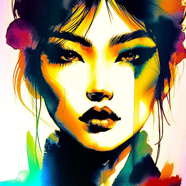 Portrait of Liu Lou, the Japanese Geisha. by Ineke de Rijk