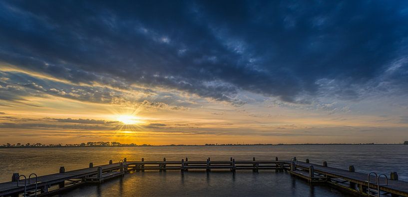 jetty in the horn at sunrise by peterheinspictures