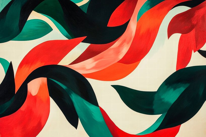 Farbige Wellenmuster – Abstrakt und Lebendig von Poster Art Shop