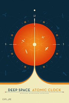 STK204952S-Deep Space Atomic Clock poster, orange version.