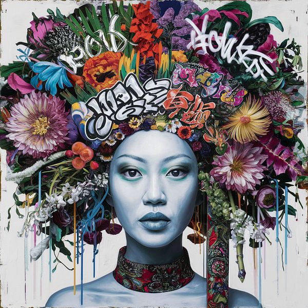 Asia Girl - Street Art - Urban 13 von Samuel Richter