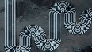 Modern Abstrakt Japandi Geometrisch Linie Kurve Grau