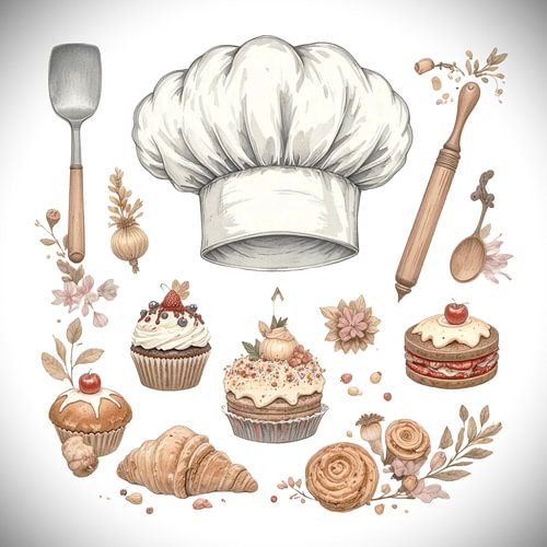 Kochmütze und Gebäckgenuss