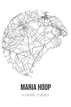 Maria Hoop (Limburg) | Map | Black and white by Rezona