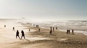 Winderig dagje strand van Dennis van de Water