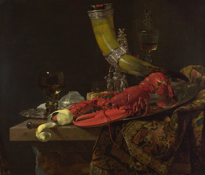 Still Life with the Drinking-Horn of the Saint Sebastian Archers' Guild, Willem Kalf by Masterful Masters
