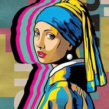 Girl with a Pearl – Pop Art Study