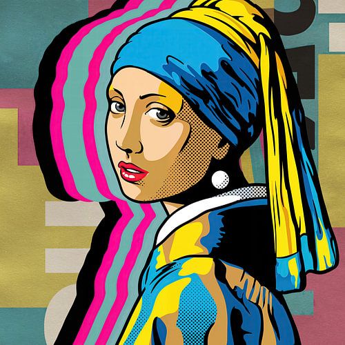 Girl with a Pearl – Pop Art Study