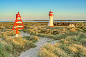 Phare de Sylt List-West dans la lumière du soir