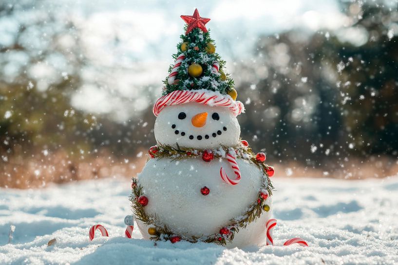 Snowman Christmas by Poster Art Shop