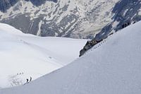 Bergbeklimmers Montblanc in de zomer