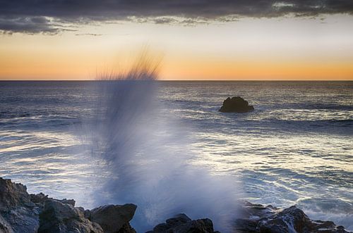 Spritzender Sonnenuntergang