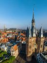 Sassenpoort oude poort in Zwolle tijdens zomer zonsopgang van Sjoerd van der Wal Fotografie thumbnail