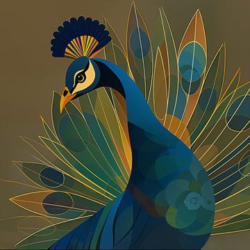 Colourful peacock by Black Coffee