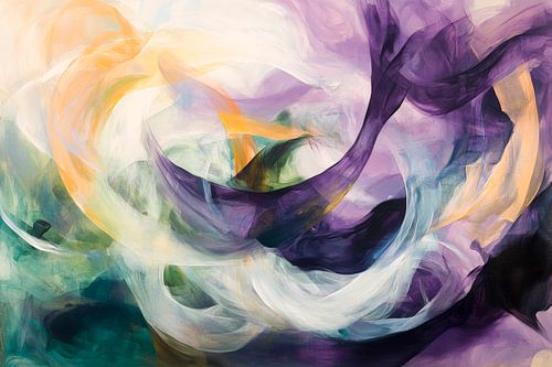 Abstracte wervelingen van kleur in zachte tinten