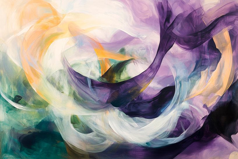 Abstract swirls of colour in soft tones by Poster Art Shop