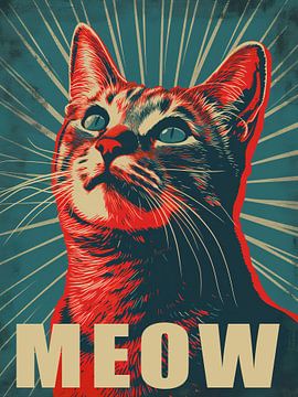 Miau - Politische Katzenkunst von Vincent the Cat