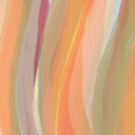 Modernes Abstraktes. Pinselstriche in rosa, orange, grün, lila, terra von Dina Dankers