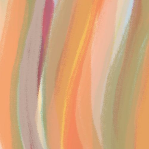 Modern abstract. Penseelstreken in roze, oranje, groen, paars, terra