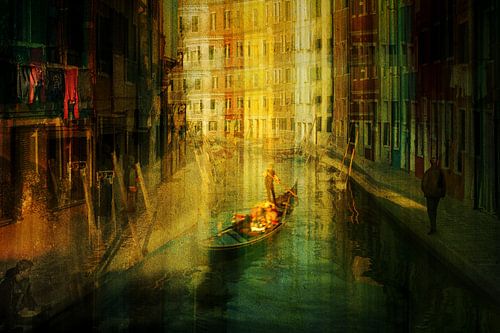 Laat zonlicht in Venetië