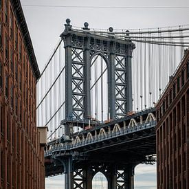 Manhattan Bridge von Dumbo aus von Gerben van Buiten