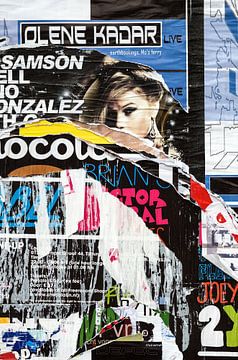 Composition with torn-off wall posters by Jack Tummers