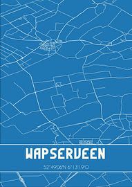 Blaupause | Karte | Wapserveen (Drenthe) von Ortsdrucke