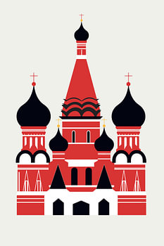 Red Spires | Moscow Architecture Poster