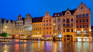 Wrocław bei Nacht, Polen
