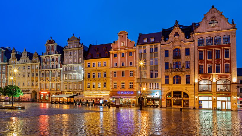 Wrocław bei Nacht, Polen von Adelheid Smitt