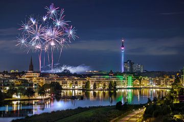 Vuurwerk boven Dortmund van Lichterkiste