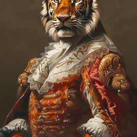 Portrait de tigre chic sur But First Framing
