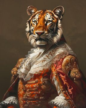 Chic Tiger Portrait by But First Framing