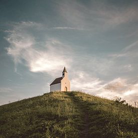 Kleine weiße Kapelle, die Niederlande von Colin Bax