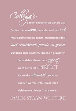 Tekst Collega's - Roze van Sandra Hazes