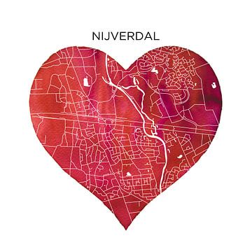 Nijverdal | Stadskaarten als Wandcirkel van Wereldkaarten.Shop