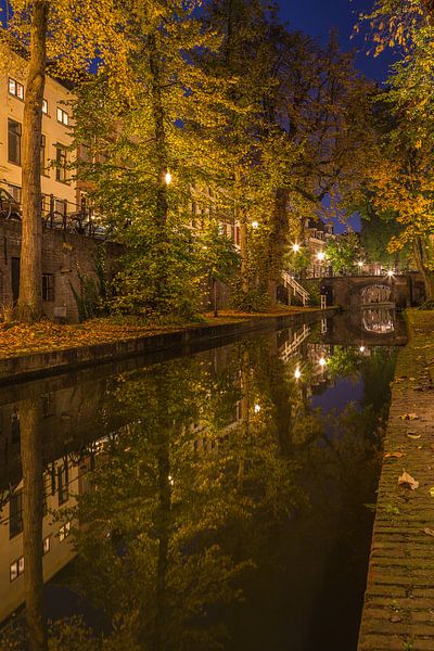 Nieuwegracht in Utrecht in de avond, herfst 2016 - 4 van Tux Photography