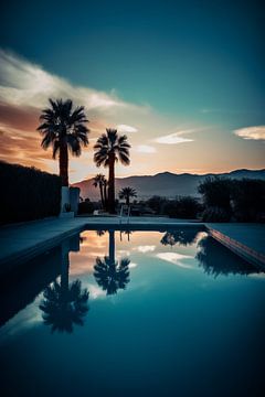 Poolzeit in Palm Springs V1 von drdigitaldesign