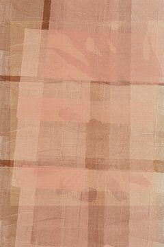 Japandi abstracte vormen in gedempt terracotta en roze van Abstract Minimalist Art