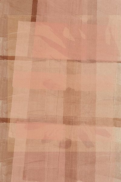 Japandi abstract shapes in muted terracotta and pink by Abstract Minimalist Art