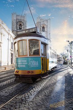 Historische Straßenbahn 28 in lissabon, Portugal