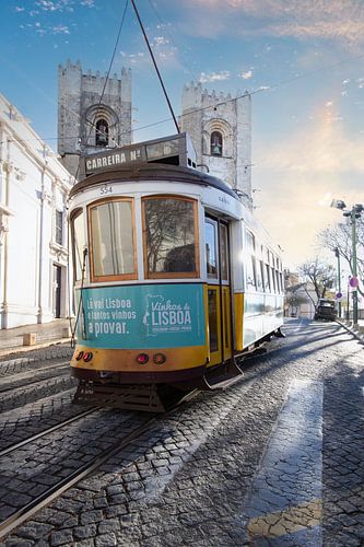 Historische tram 28 in Lissabon, Portugal