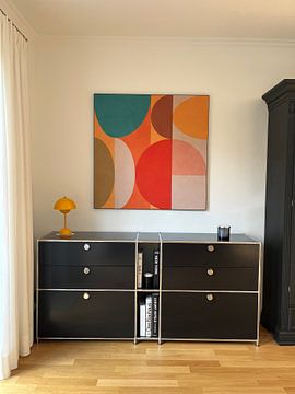 Klantfoto: Bauhaus, ronde abstracte geometrische vormen serie, foto IV van Ana Rut Bre