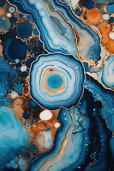 Blue Agate Geode by NJ Midnight Studio