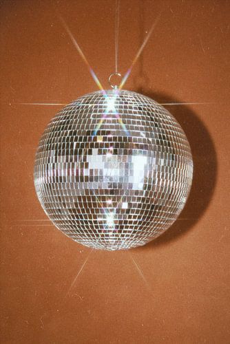 Orangefarbener Disco-Ball