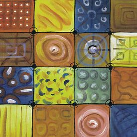 Abstract kleurrijk schilderij | Abstract 748 van Kunst Company