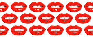 Rote Lippen Muster