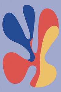 Abstracte vormen op blauw