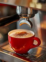 prepare cup of coffee or cappuccino